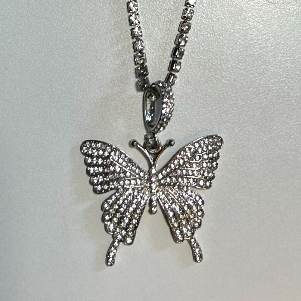 New!       ICY layered Butterfly Necklace